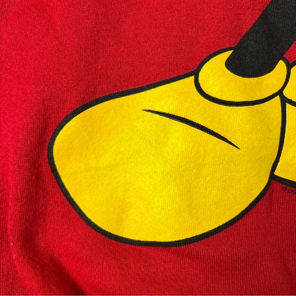Vintage Mickey Mouse Disney Unlimited Sweatshirt Red Size XL Unisex - Picture 6 of 10